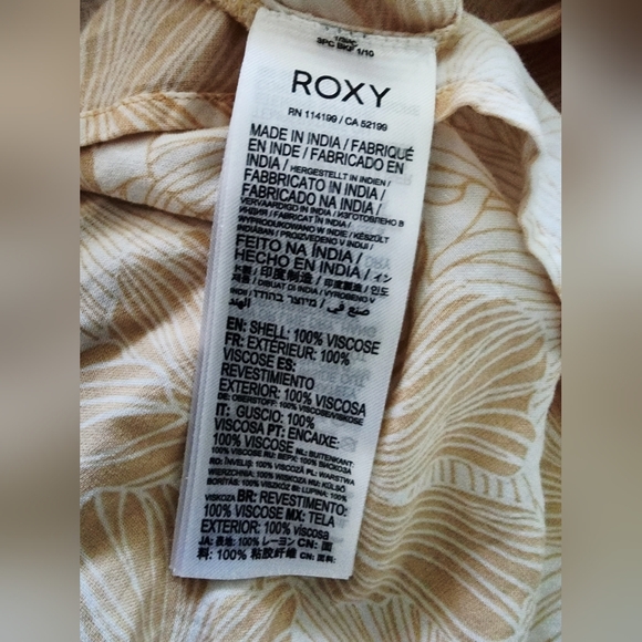 $10 If Bundled | ROXY | Satin Sands Mini Dress | Extra Small - Picture 6 of 10